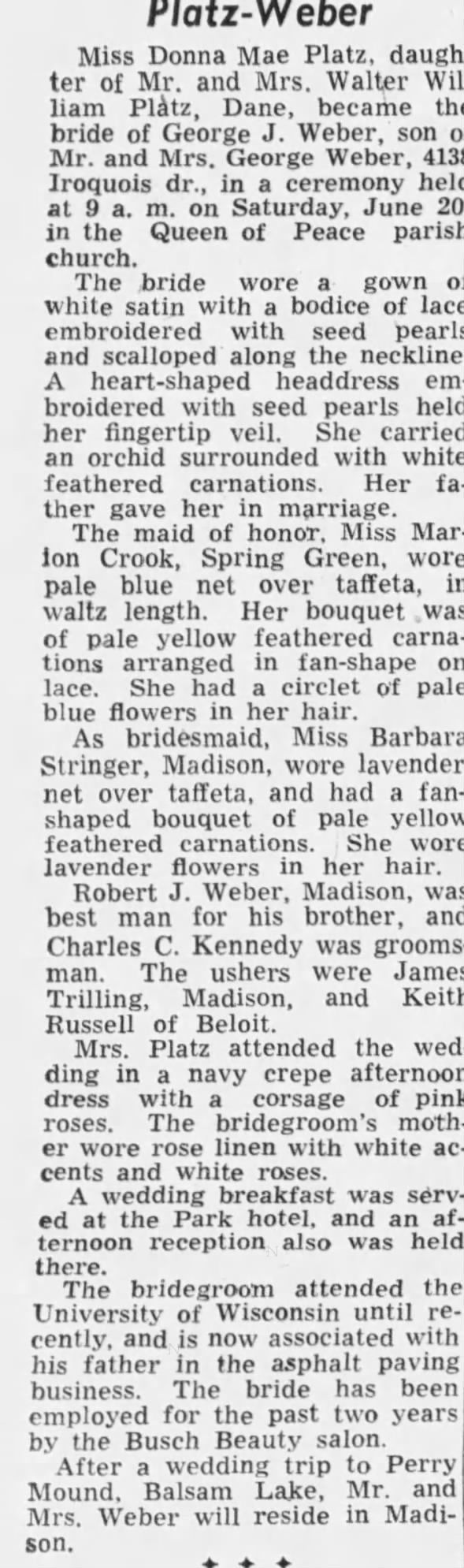 Clipping from Wisconsin State Journal